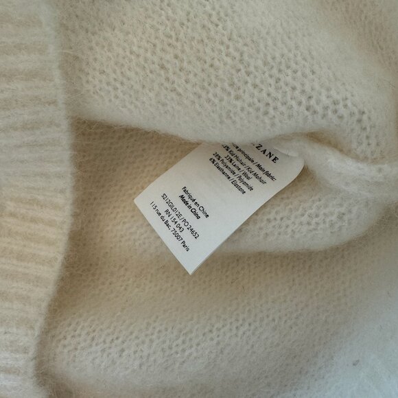sezane white/cream wool sweater with pearl on the sleeves - Picture 4 of 4